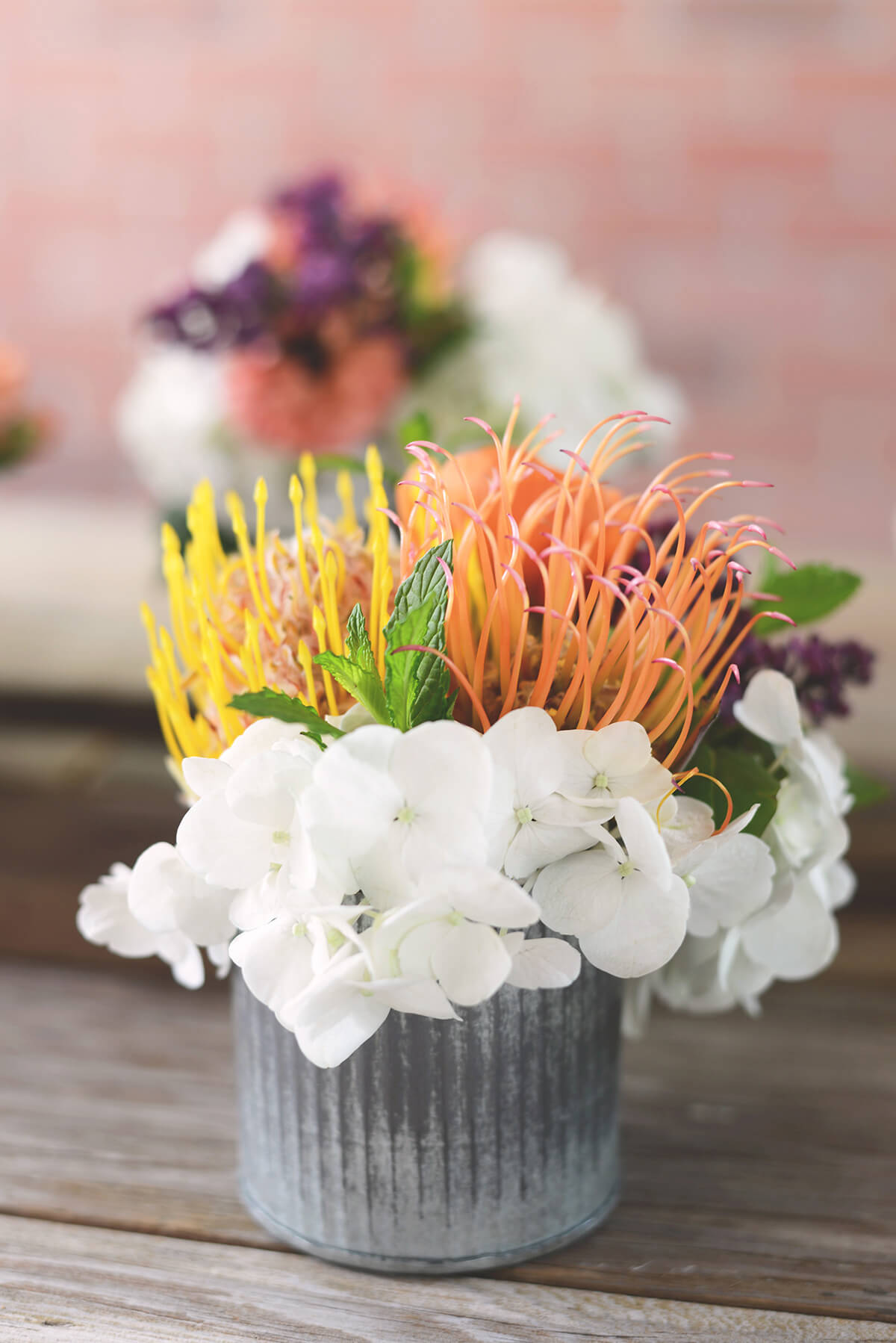 Norah Corrugated Zinc 3" Vase  (6 pack) - view 2