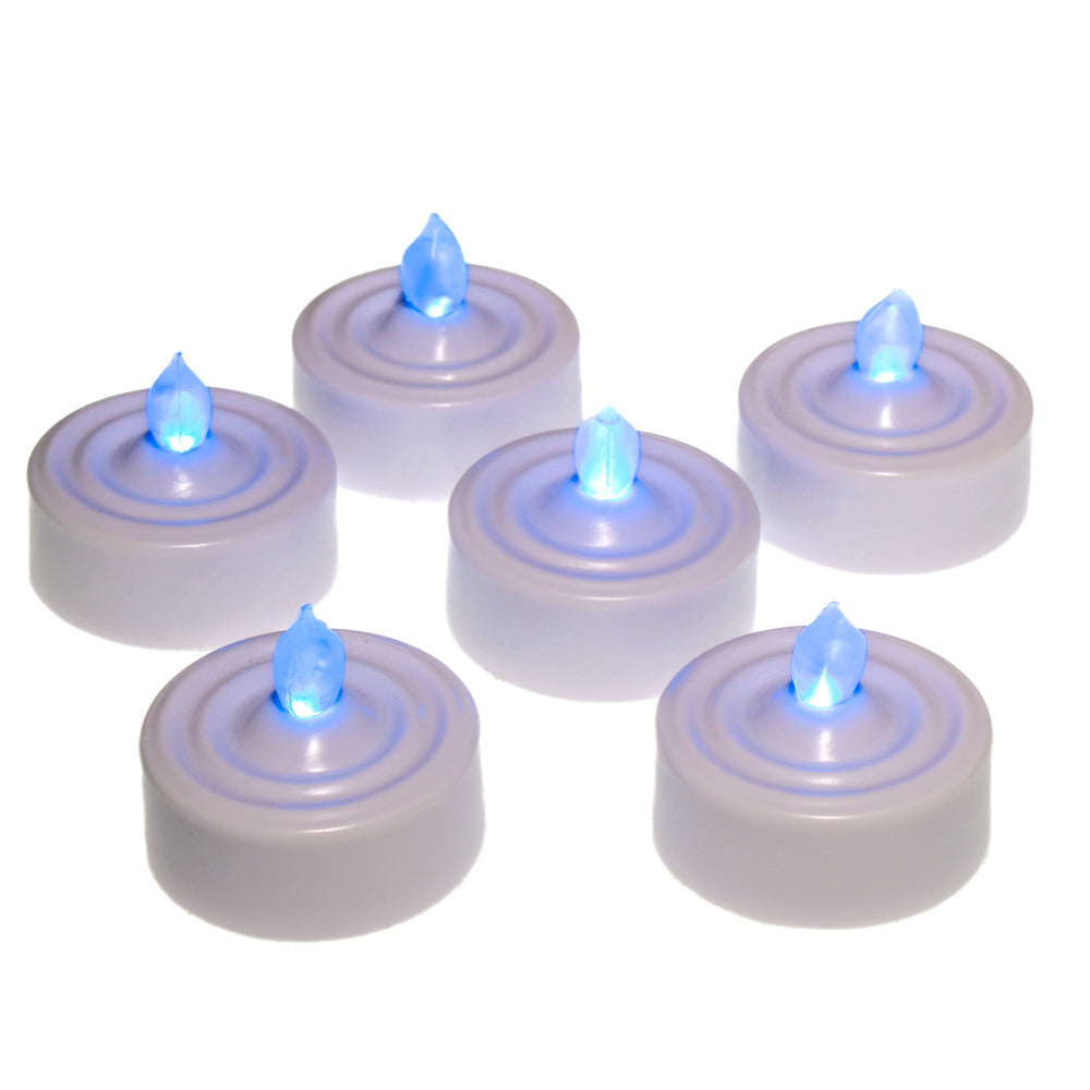 Richland Flameless LED Tealight Candles Blue Set of 12