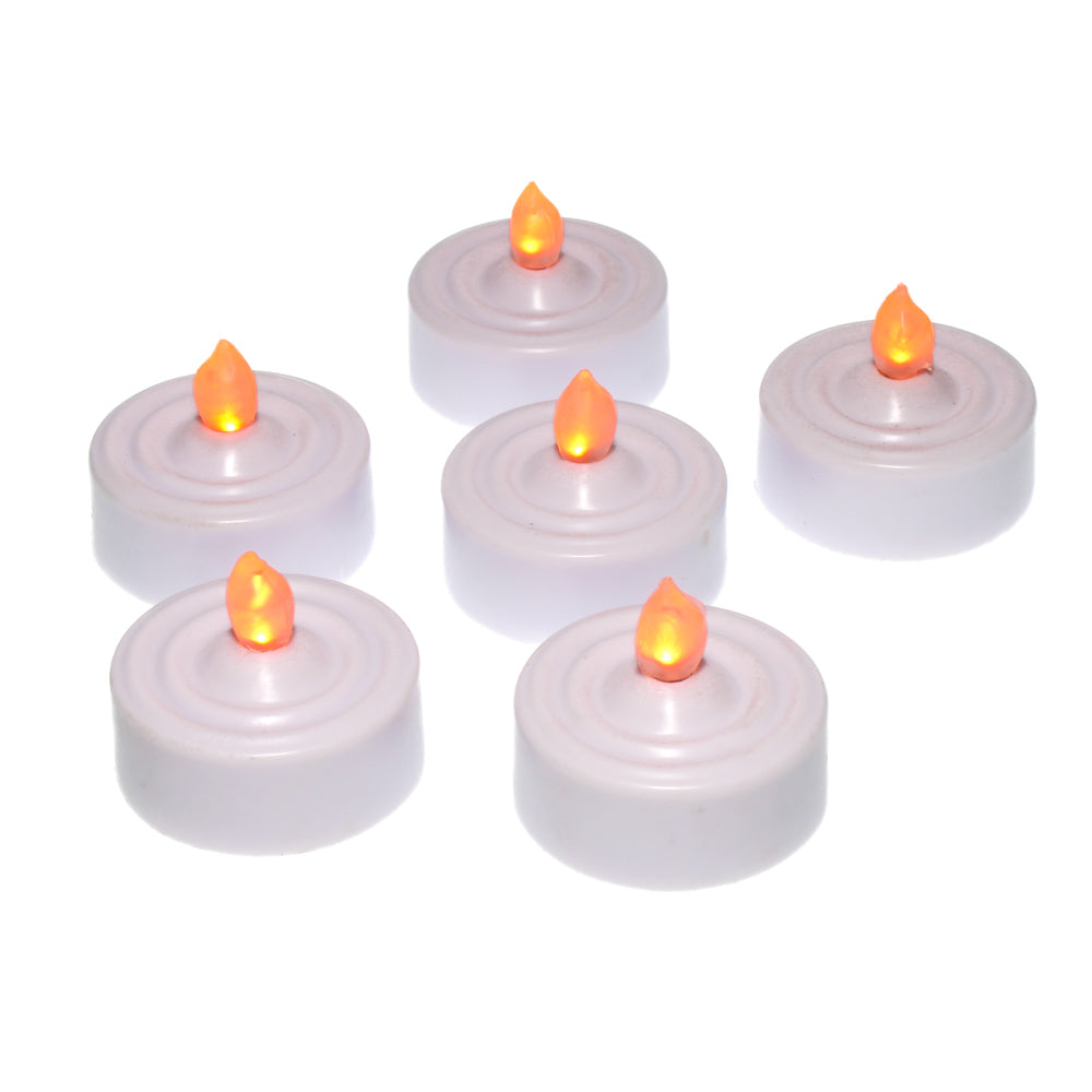 Richland Flameless LED Tealight Candles Amber Set of 12