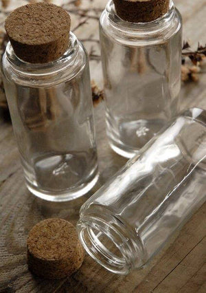 clear glass spice jar with cork top 3 4 oz