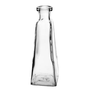 Clear Glass 6 oz. Pyramid Glass Bottle 7"