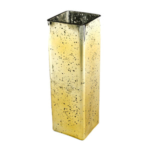 Richland Gold Mercury Square Vase 3"x3"x10"