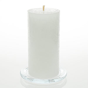 Richland Rustic Pillar Candle 3"x 6" White Set of 6