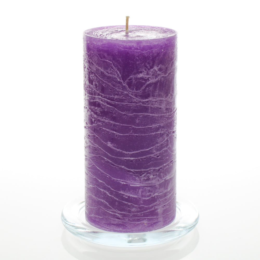 Richland Rustic Pillar Candle 3"x 6" Lavender Set of 12