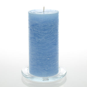 Richland Rustic Pillar Candle 3"x 6" Light Blue Set of 12