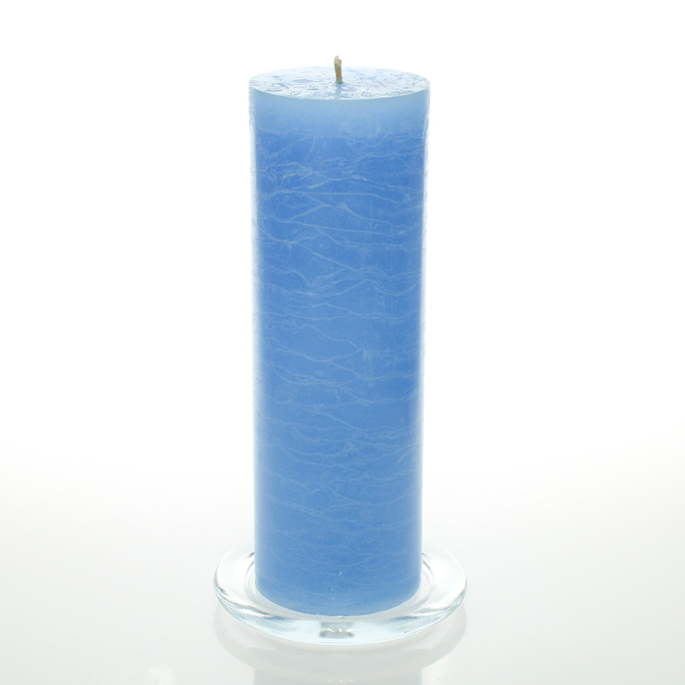 Richland Rustic Pillar Candle 3"x 9" Light Blue Set of 12