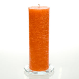 Richland Rustic Pillar Candle 3"x 9" Orange Set of 24