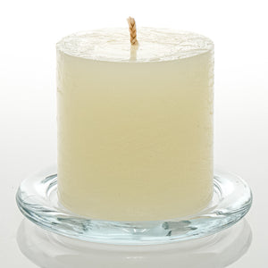 Richland Rustic Pillar Candle 3"x 3" Light Ivory Set of 12