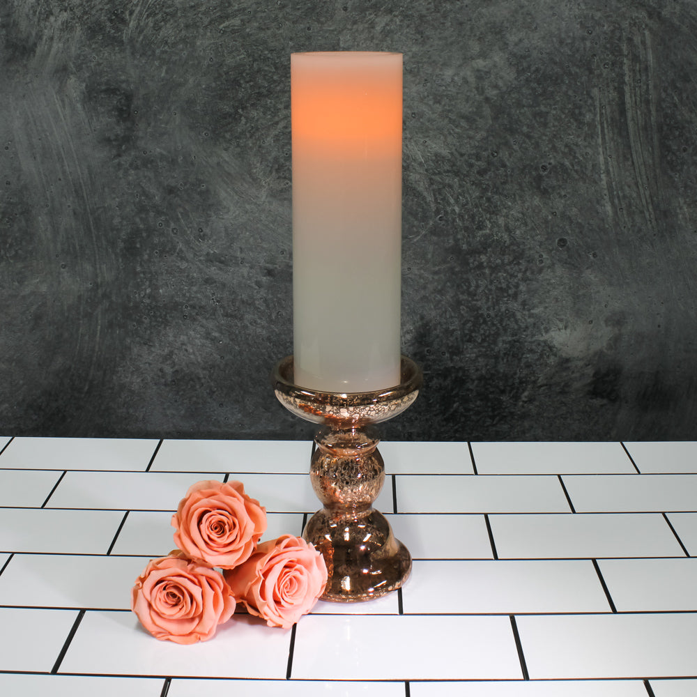 richland flameless led pillar candle 3 x 9 white