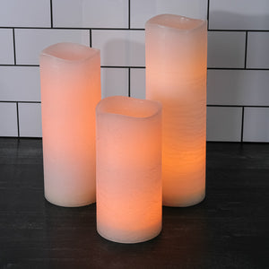Richland 4" Large LED Pillar Candle with Wavy Top (3 Sizes) 