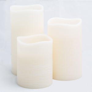 richland led big pillar candles ivory 6 x 12