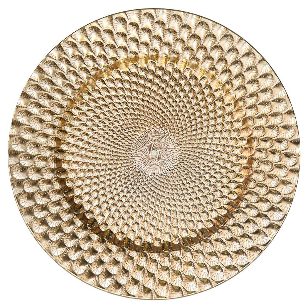 Richland 13" Gold Art Deco Charger Plate