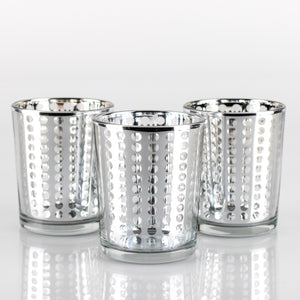 Richland Silver Dotted Glass Holder – Small Set of 72