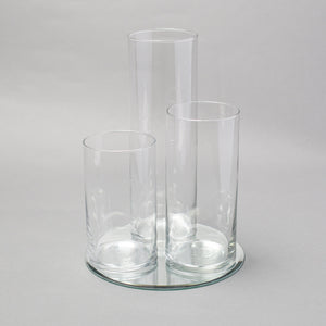 Eastland Round Mirror and Cylinder Vase Centerpiece Set of 4
