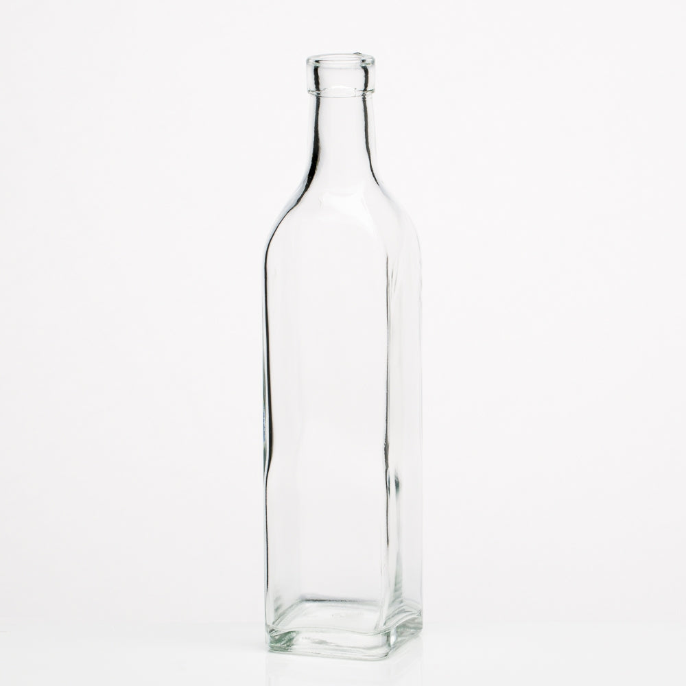 richland glass square bottle set of 12
