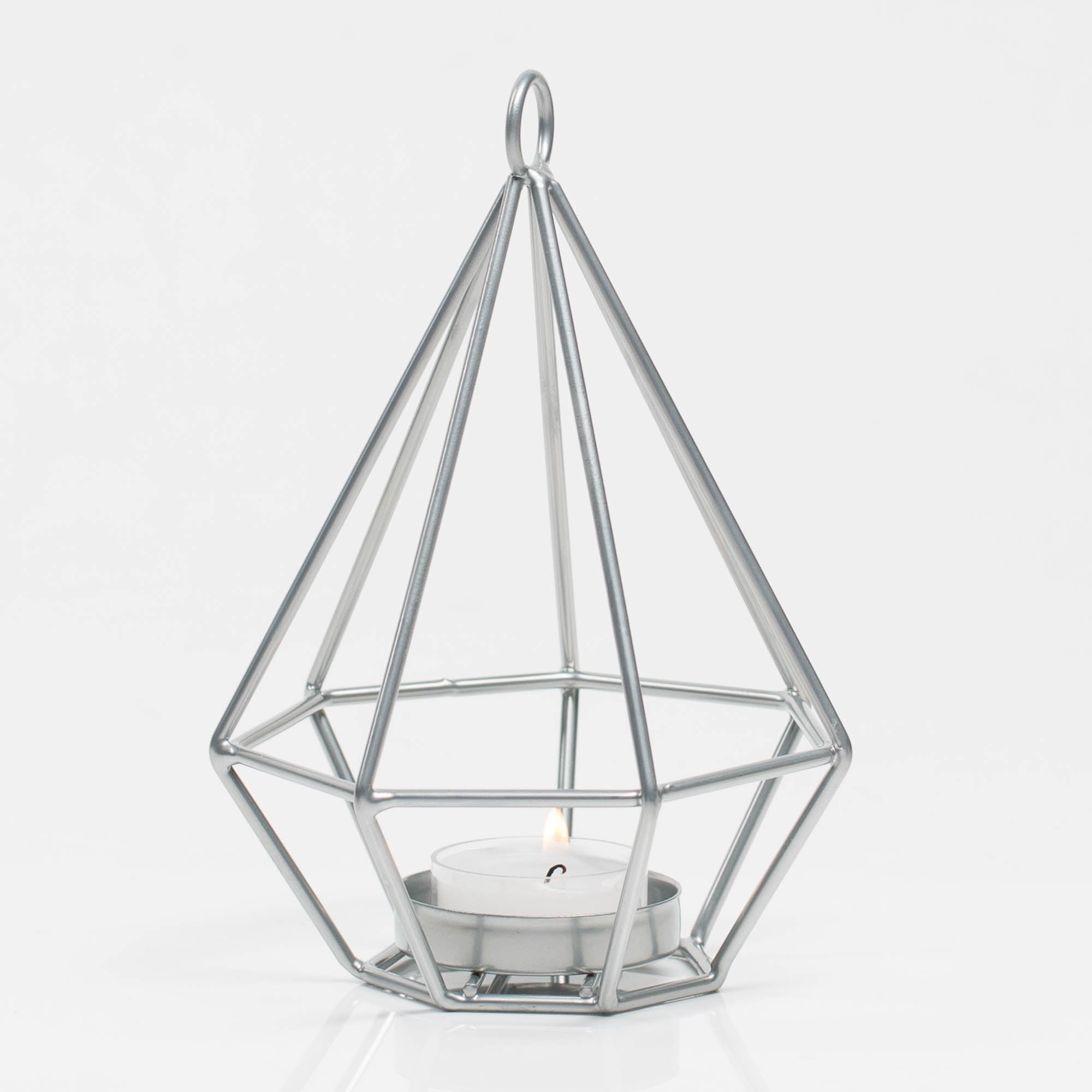 Richland Geometric Tealight Candle Holders - Silver Set of 12