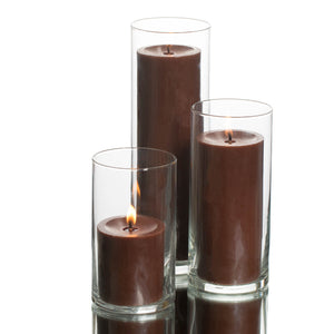 pillar candles cylinder holders set 03