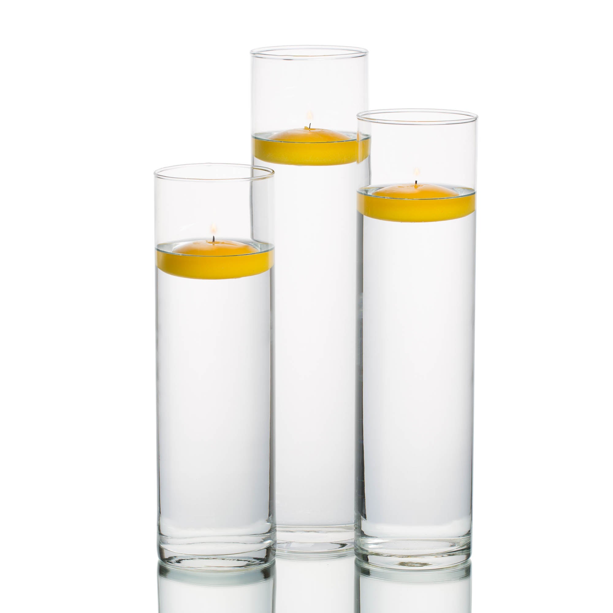 eastland tall cylinder vases with richland floating candles set of 18