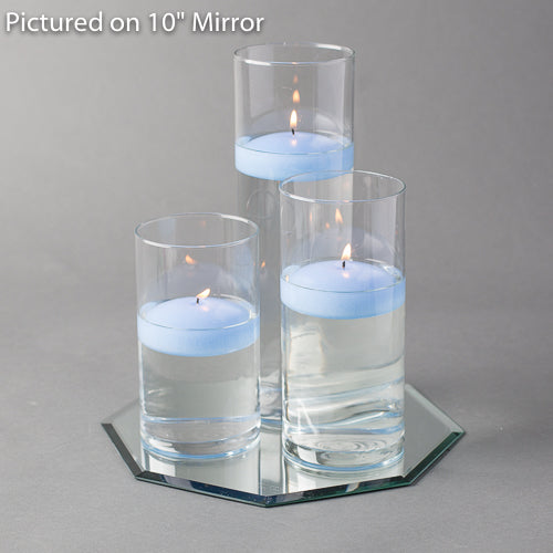 octagon mirror centerpiece candles set 36