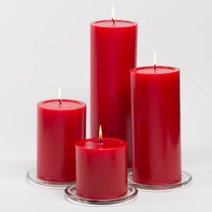 richland 4 x 6 red pillar candles set of 6