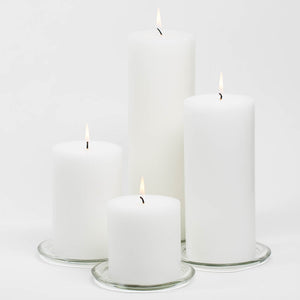 Richland 4" x 6" White Pillar Candles Set of 6