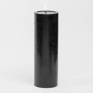 Richland 4" x 12" Black Pillar Candle
