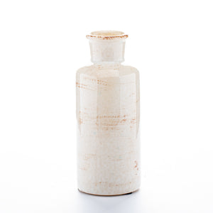 Richland Farmhouse White Ceramic Vase 7.5"