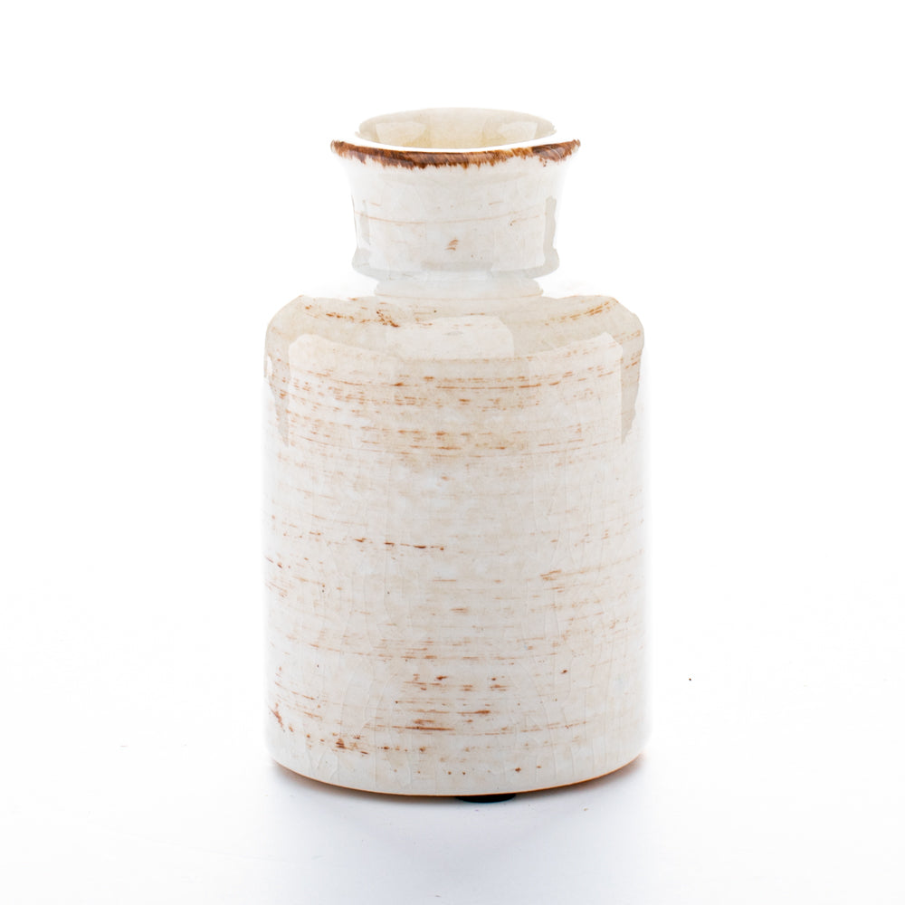 Richland Farmhouse White Ceramic Vase 5"