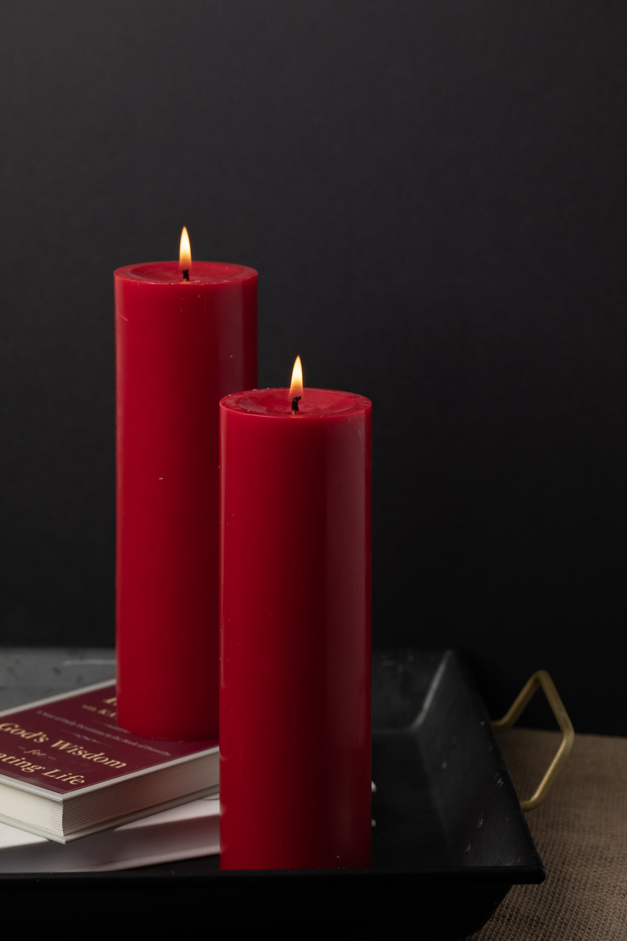 Richland Pillar Candles 3"x9" Red Set of 12