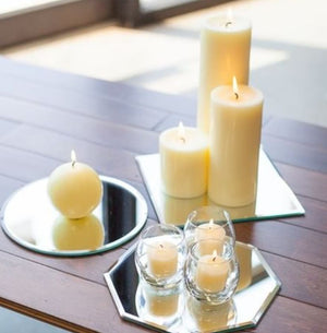 Richland Sphere Candle 3" Ivory Set of 24