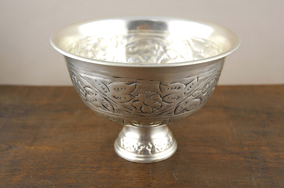 Silver Plated Antique Compote 6x8