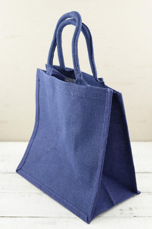 Blue Burlap 12x12 Euro Tote Bag