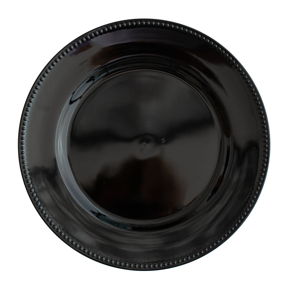 richland beaded charger plate 13 black