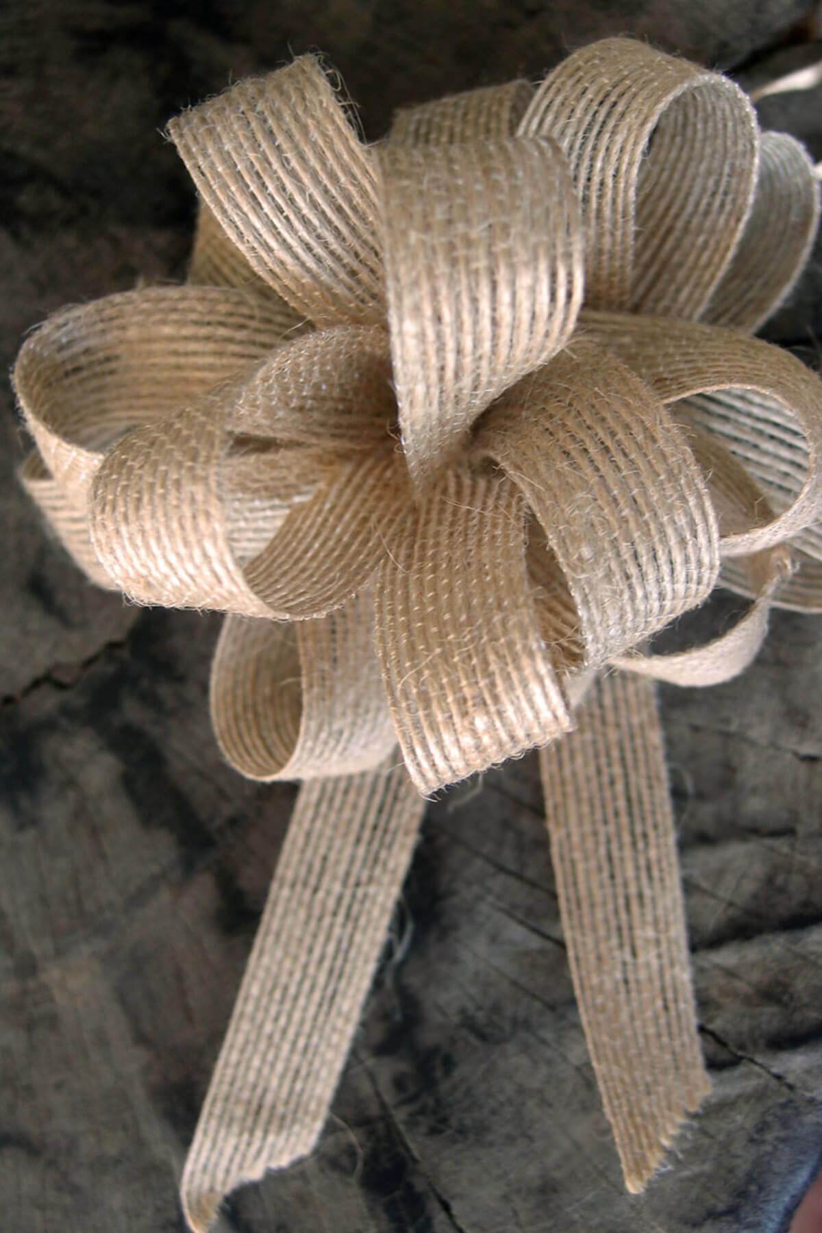 Burlap Pull Bows Set of 12 - Save-On-Crafts