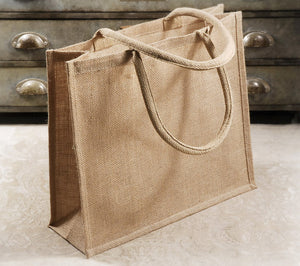 6 Large 15X13  Burlap Tote Bags  Welcome Bags