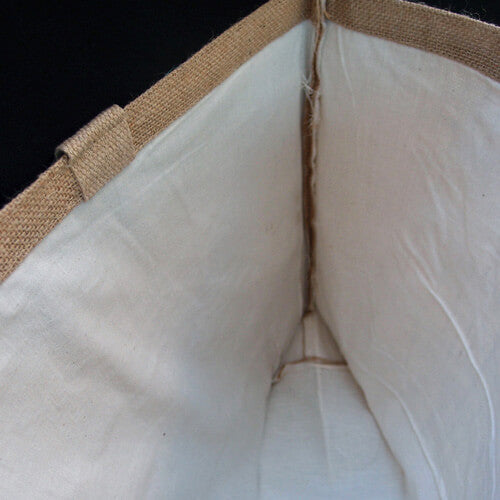 large 24 burlap tote bag cotton lining