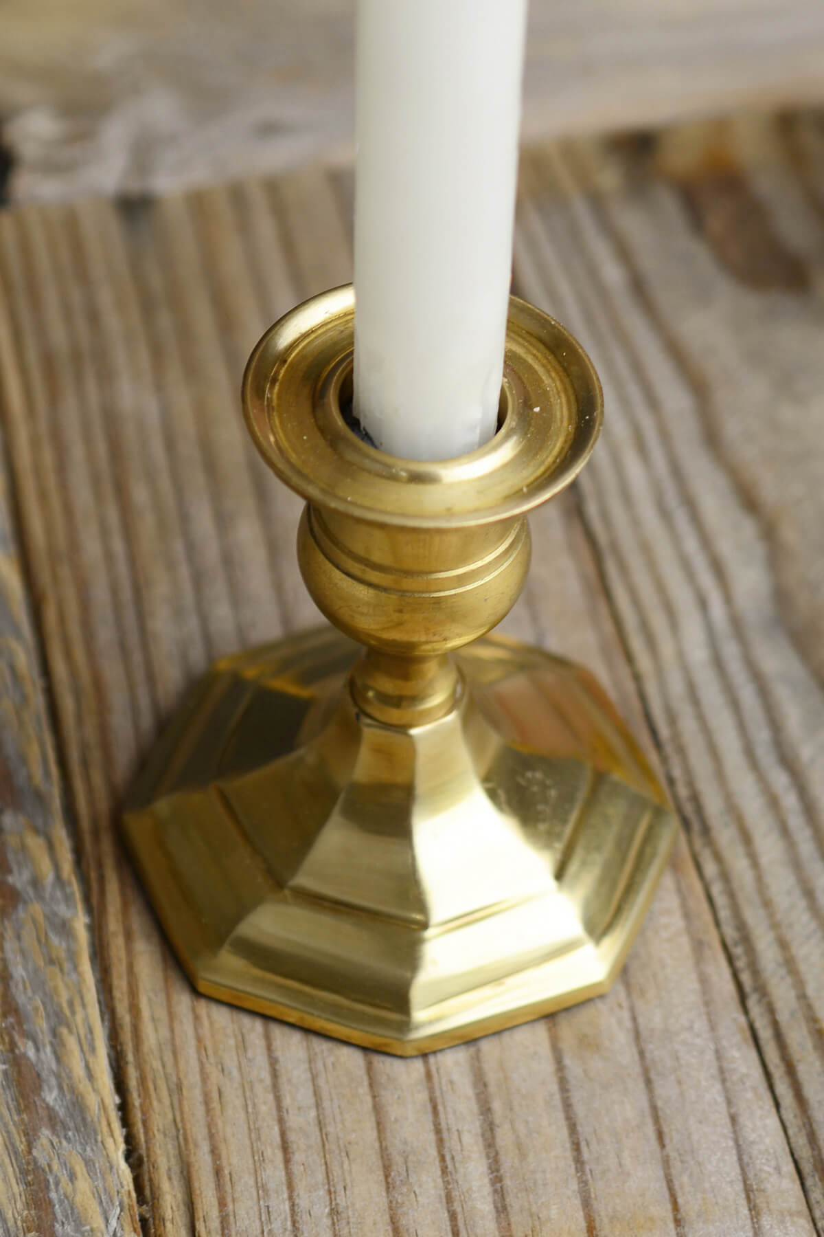 gold metal 3 75 taper candle holder antique candlestick