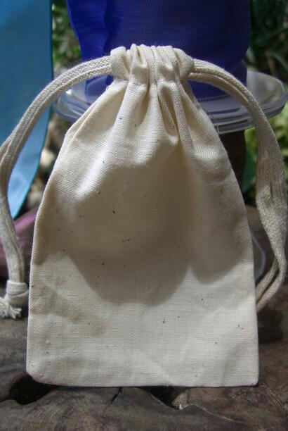 12 cotton drawstring bag 3x5
