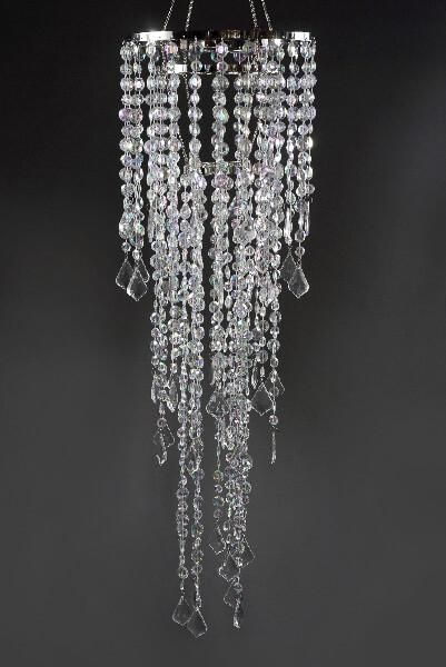 crystal decorative 3 tier chandelier 34in plug in