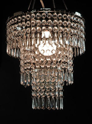 crystal pendant chandelier 3 tier 12in w lighting kit