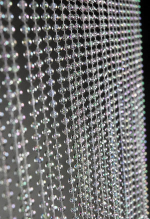 Iridescent Crystal Garland Curtain 6ft x 36in