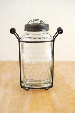 Glass Bottle Honeycomb 6in