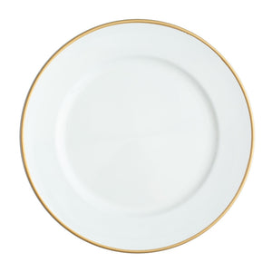 Richland 13" White with Gold Rim Charger Plate Set of 12