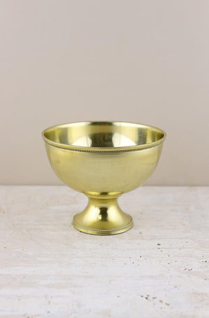 metal compote gold 7x5 25in