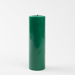 Richland Pillar Candles 3"x9" Dark Green Set of 6
