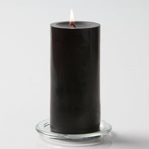 Richland Pillar Candles 3"x6" Black Set of 6