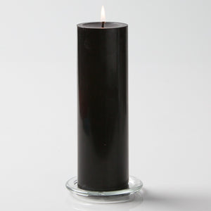 Richland Pillar Candles 3"x9" Black Set of 12