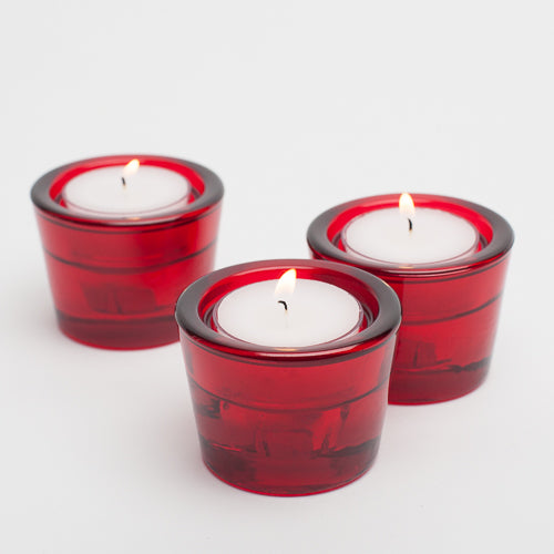 richland multi use tealight and taper holder red set of 72