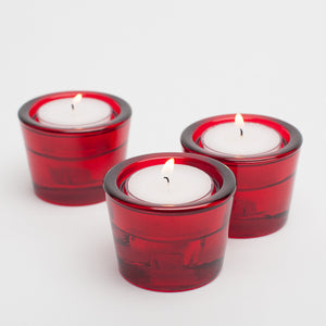 richland multi use tealight and taper holder red set of 72