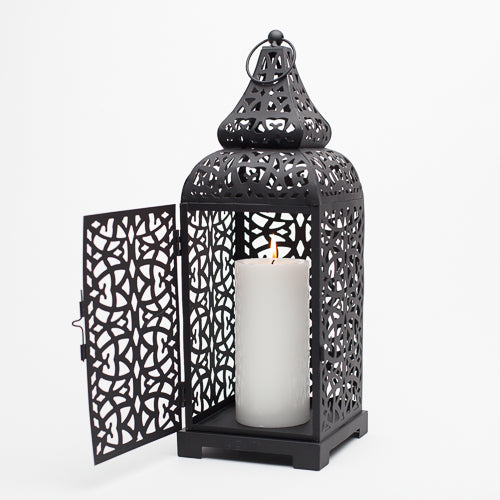 Richland Black Moroccan Temple Metal Lantern